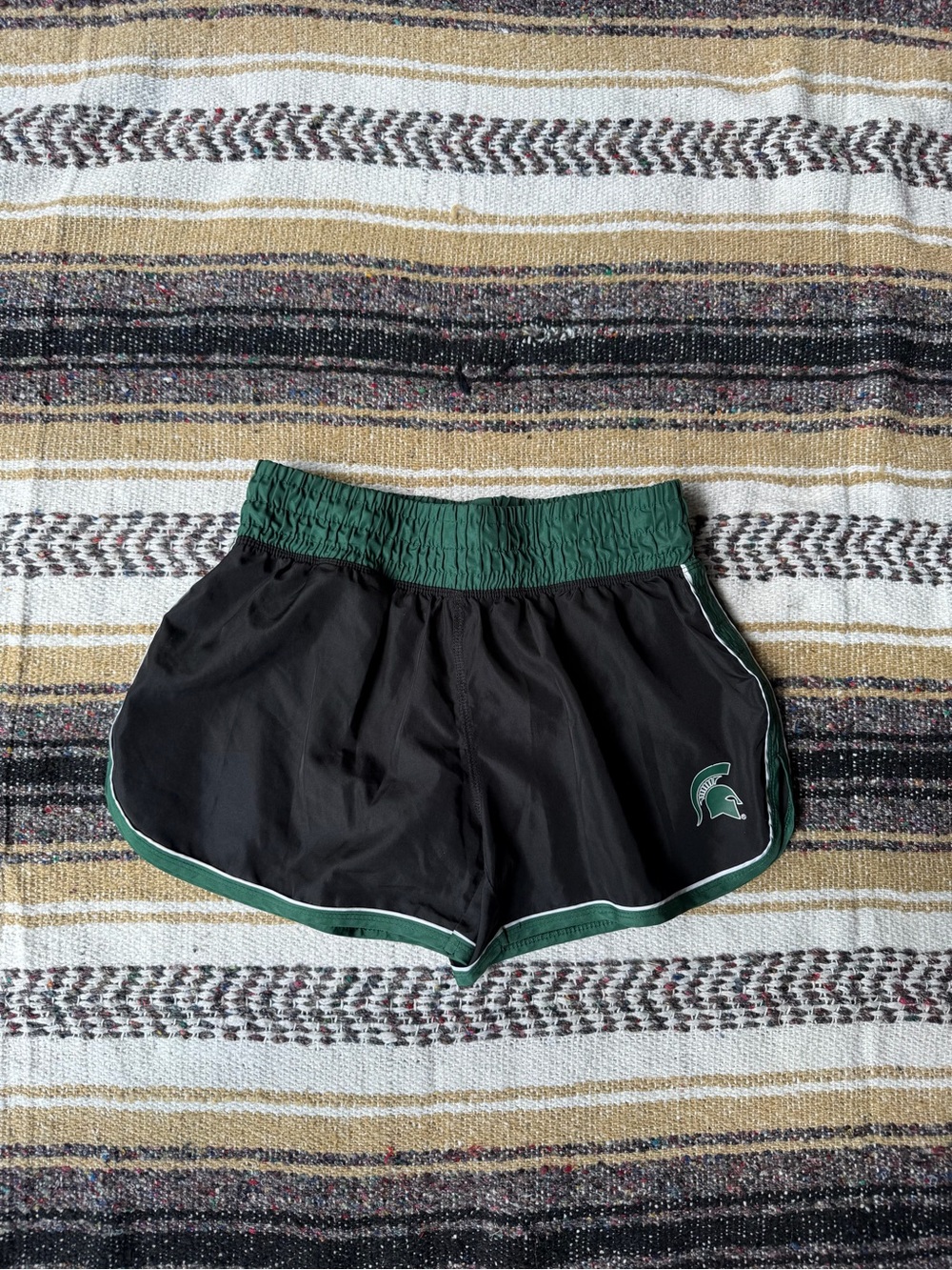 Women's Michigan State University Athletic Shorts with Spartan Logo